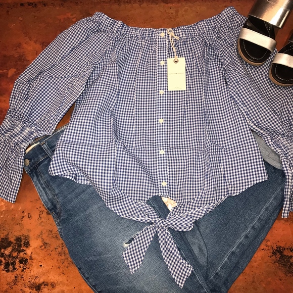 *Host Pick* NWT Lucky Brand Gingham Top - Picture 2 of 6